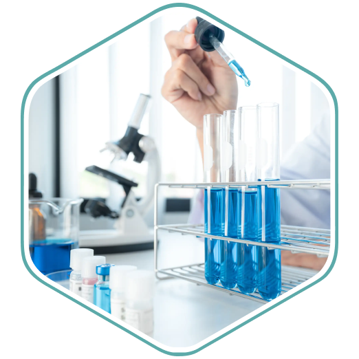 Laboratory professional handling samples with care at United Healthcare diagnostics.
